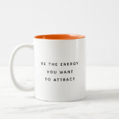 Be The Energy Typography Modern Two-Tone Mug (Gauche)