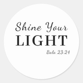 Be the Light Christian Bible Verse Design Ronde Sticker