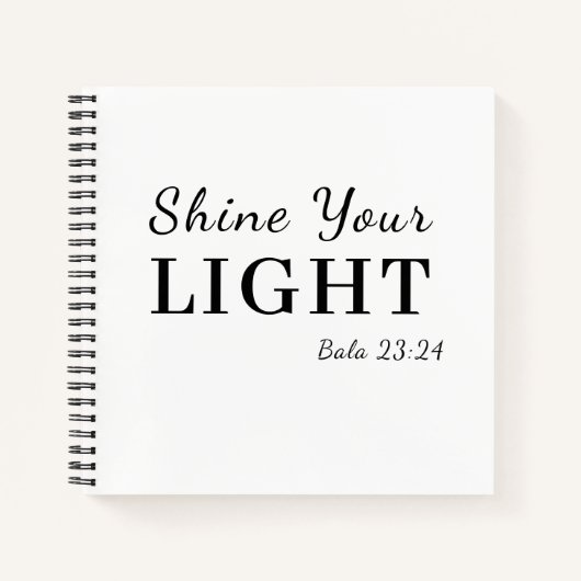 Be the Light Christian Scripture Design Notitieboek (Voorkant)