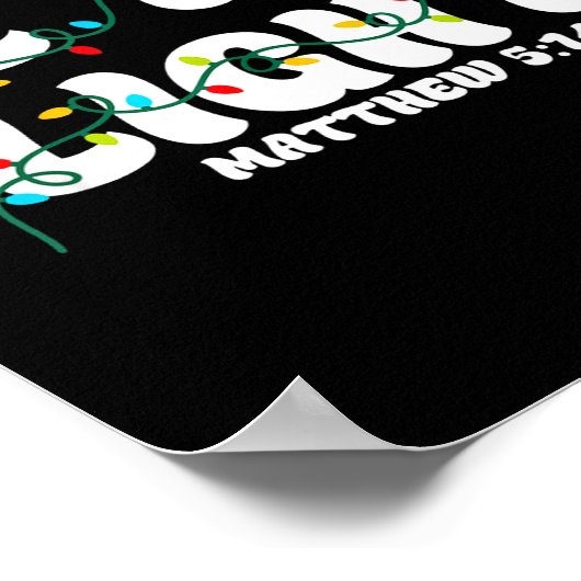 Be The Light Matthew 5_14 Christian Merry Christma Poster (Hoek)