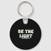 Be The Light Matthew 5_14 Christian Merry Christma Sleutelhanger (Voorkant)