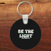Be The Light Matthew 5_14 Christian Merry Christma Sleutelhanger (Voorkant)
