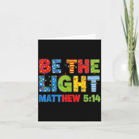 Be The Light Matthew 5 14  Kaart (Voorkant)