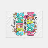 Be The Reason Someone Smiles Today Kind Sitive Aff Fleece Deken (Voorkant (Horizontaal))