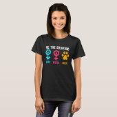 Be The Solution Spay Neuter Adopt Animal T-shirt (Voorkant volledig)
