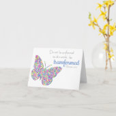 "...Be Transform" Carte pour notes papillon (Fleur jaune)
