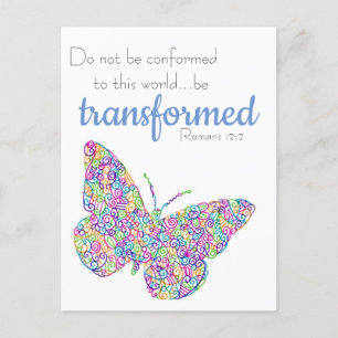 "... be transformeerd" Butterfly Briefkaart