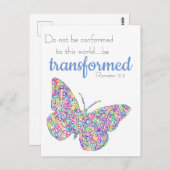 "... be transformeerd" Butterfly Briefkaart (Voorkant / Achterkant)