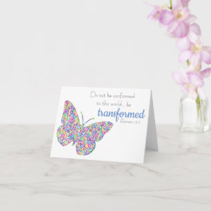 "...be transformeerd" Butterfly Notecard Kaart