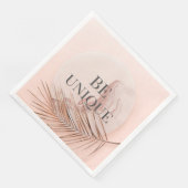 BE UNIQUE-Luxury Roos Gold Trendy Typografie Servetten (Hoek)