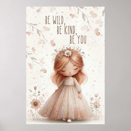 be wild, be kind, be you poster (Voorkant)