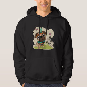 Be Wild Leuke tribal Pug Hond met veren Classic Hoodie