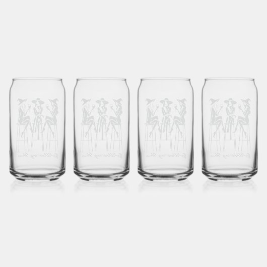 Be-Wine-ing Hour, Elegante Heksen Wijnavond, Moder Blikvorm Glas (Achterkant)