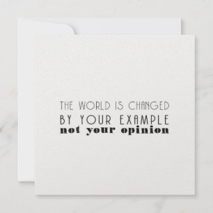 BE WORLD CHANGEING 5.25 x 5.25 carte