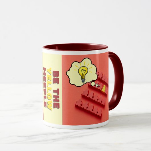 Be Yellow Meeple Game Designer Coffee Mug (Devant droit)