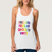 Be You Alphabet Grappige Rainbow Typografie Tanktop (Voorkant)