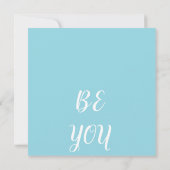 Be You Card – Blue Self Love Inspirational Card (Achterkant)