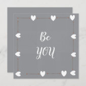 Be You Card – Minimal Motivational Greeting Card (Voorkant / Achterkant)
