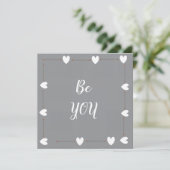 Be You Card – Minimal Motivational Greeting Card (Staand voorkant)