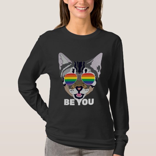 Be You Cat  Gay Pride T-shirt (Voorkant)