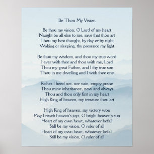 Be You My Vision Hymn Art Poster