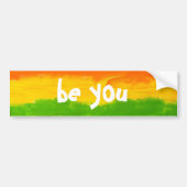 Be You Rainbow Kleuren LHBT Pride Bumpersticker (Voorkant)