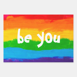 Be You Rainbow LGBT Wrapping Papieren Bladen – Pri Inpakpapier Vel