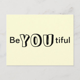 Be you tiful mooi geel plezier Briefkaart