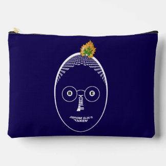 Be Yourself Face, White Ink Accessory Pouch Etui