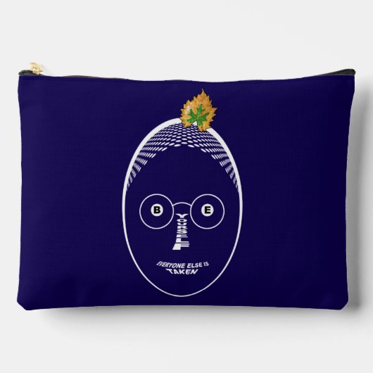 Be Yourself Face, White Ink Accessory Pouch Etui (Voorkant)