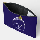 Be Yourself Face, White Ink Accessory Pouch Etui (Open)