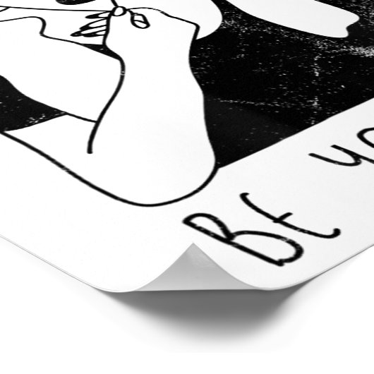 Be Yourself - Funny Alien Motivational S  Poster (Hoek)