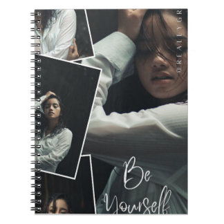 Be Yourself Photo Collage Spiral Notebook Notitieboek
