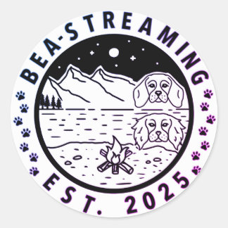 Bea-Streaming Sticker met Paarse Trim