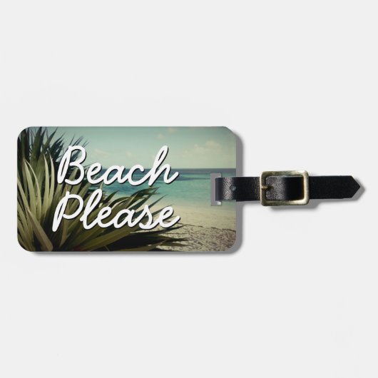 BEACH AANGEPASTE bagagelabels (Voorkant horizontaal)