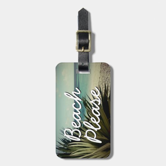 BEACH AANGEPASTE bagagelabels (Voorkant verticaal)