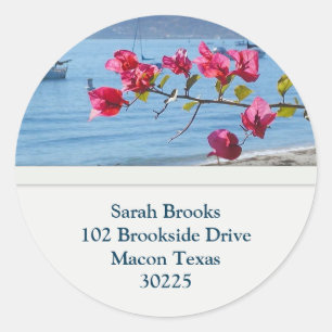 Beach Address Stickers