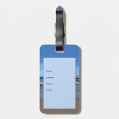 Beach alsjeblieft. bagagelabel (Achterkant verticaal)