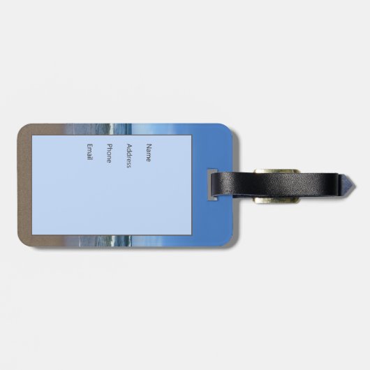 Beach alsjeblieft. bagagelabel (Achterkant horizontaal)