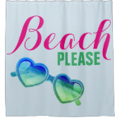 Beach alsjeblieft douchegordijn (Voorkant)