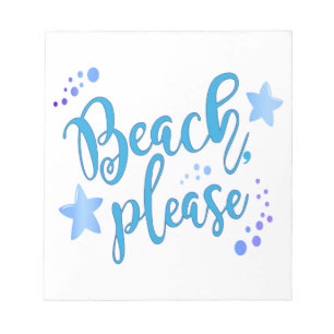 Beach alsjeblieft notitieblok