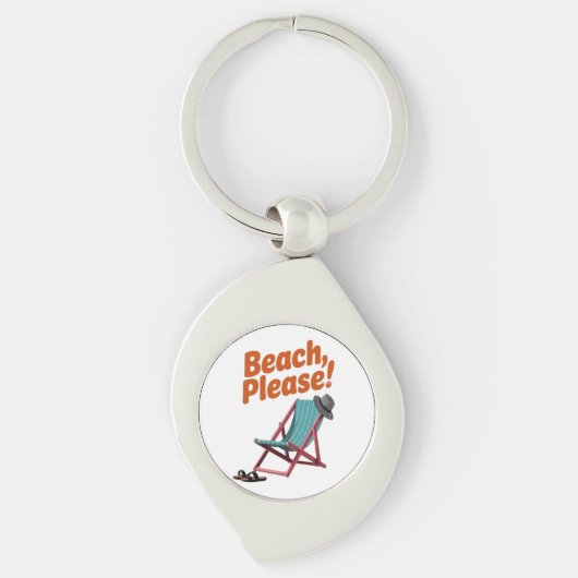 Beach alsjeblieft sleutelhanger (Voorkant)