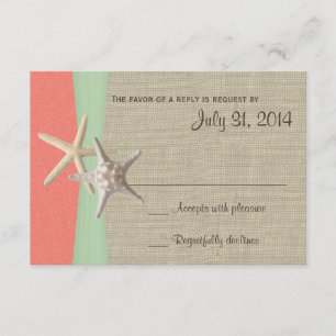 Beach Amore Shell Coral and Mint Response Kaart