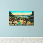 Beach and Bath House, Long BeachLong Beach, CA Canvas Afdruk (Insitu (Houten vloer))