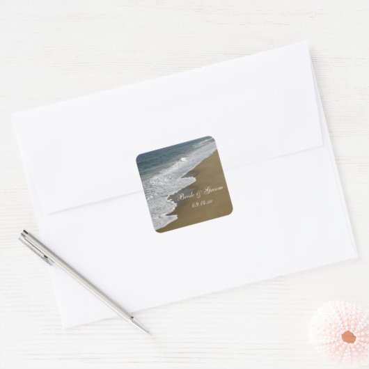 Beach and Ocean Wedding Envelope zegels (Envelop)