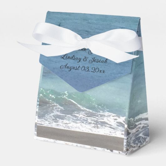 Beach and Ocean Wedding Favor Box Bedankdoosjes (Voorkant Zijde)