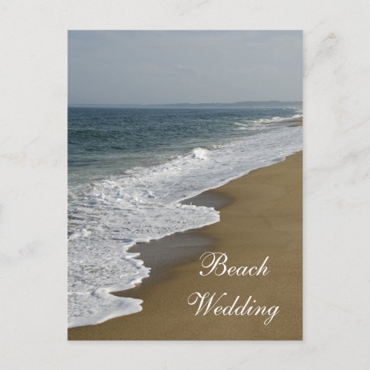 Beach and Ocean Wedding Save the Date Aankondigingskaart (Voorkant)