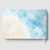 Beach And Ocean White Turtles Gastenboek (Achterkant)