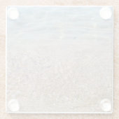 Beach and Sand Onderzetter Glazen Onderzetter (Achterkant)