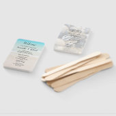 Beach and Seashells Wedding Fan Programme Handwaaier (Niet-gemonteerd)